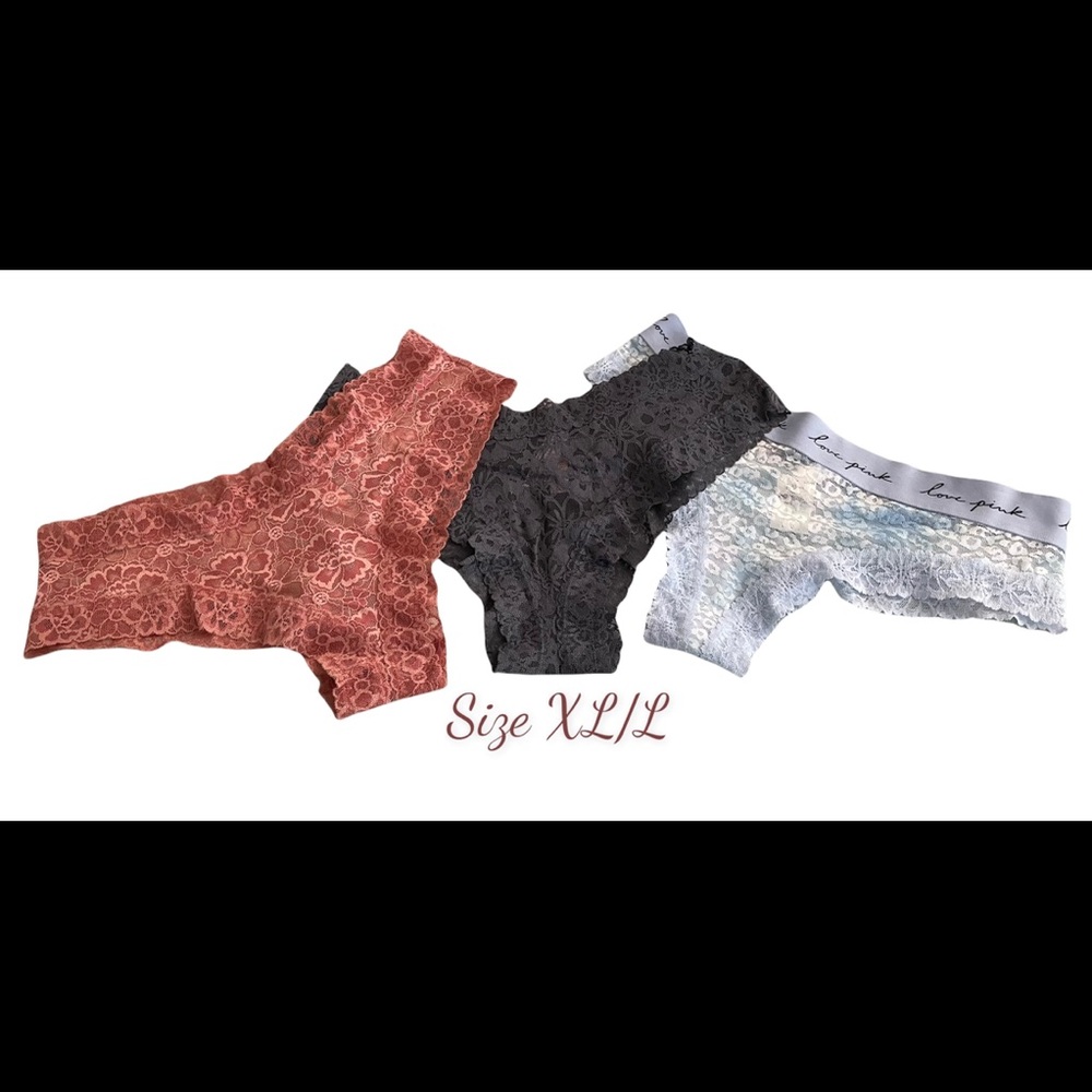 SOLD NWT VS/PINK Cheekster Lace Panties Sz XL/L